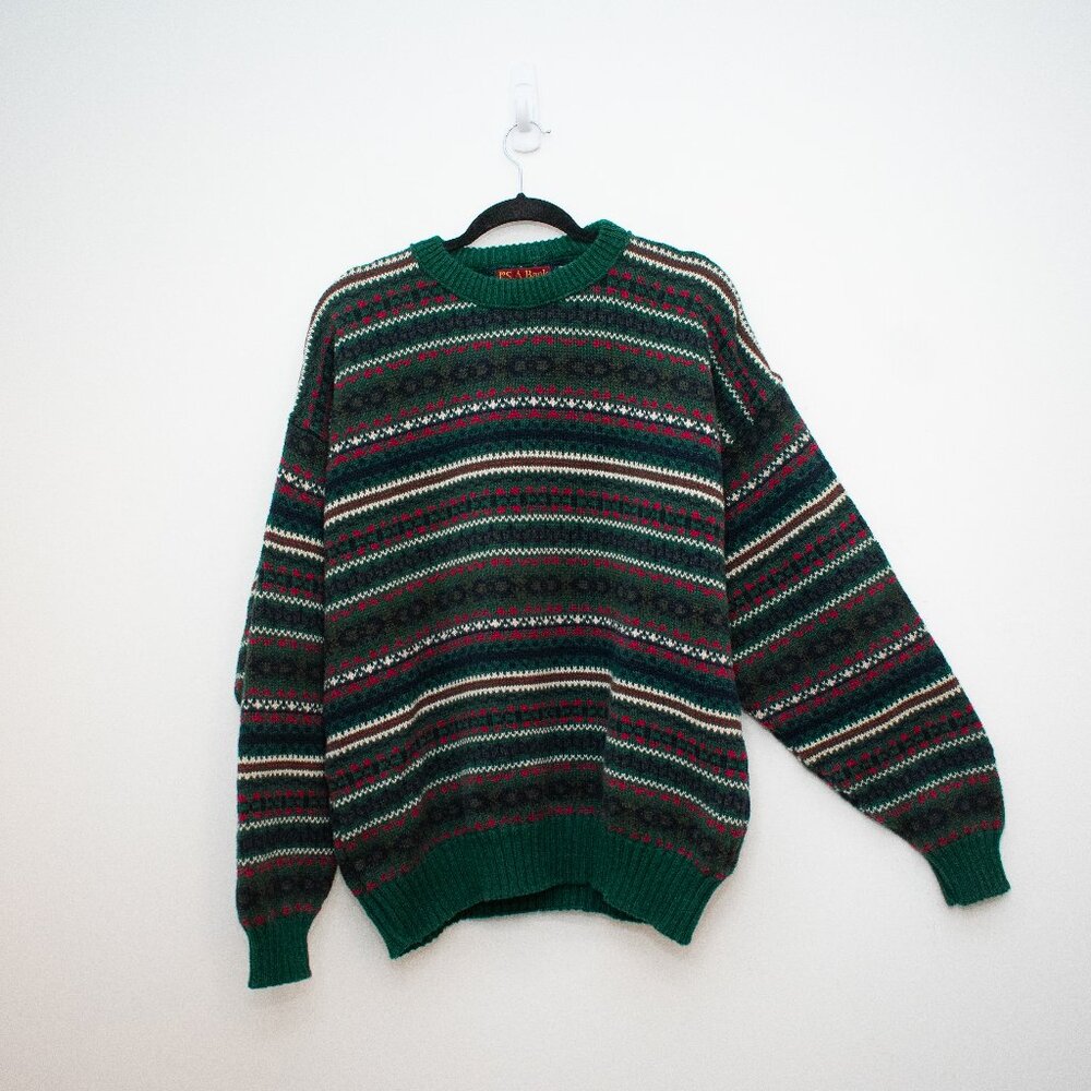 Joseph A Bank Jos A Bank Vintage Patterned Pullover Sportswear Sweater XL